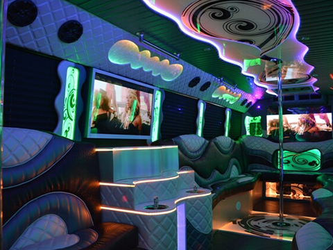 lake forest party bus service interior