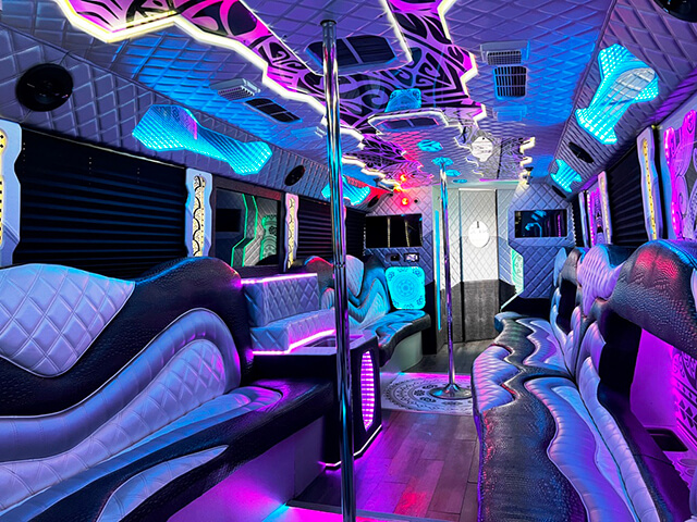 party bus napervill club lighting
