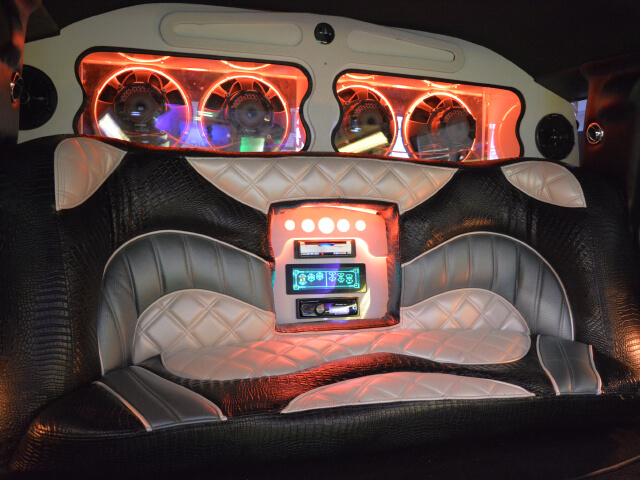 humer limo rental sound system
