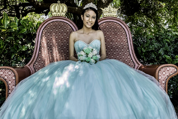girl in a quinceanera dress