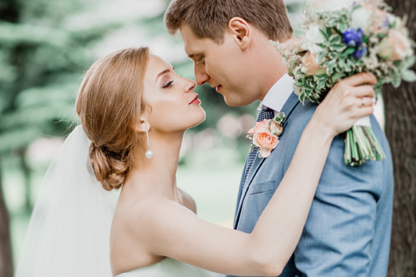 spouses at their wedding day