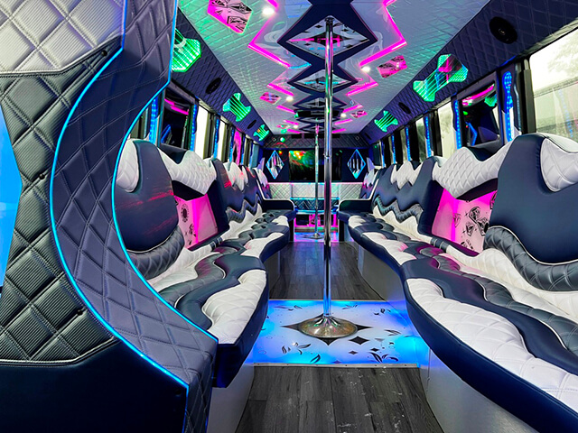 limo bus interior