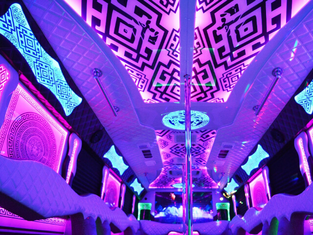 party bus service interior