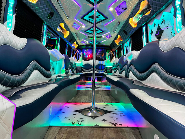 interior party bus peoria