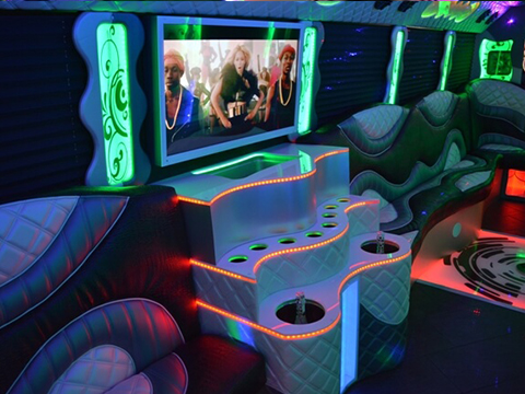 party bus plainfield leather seats