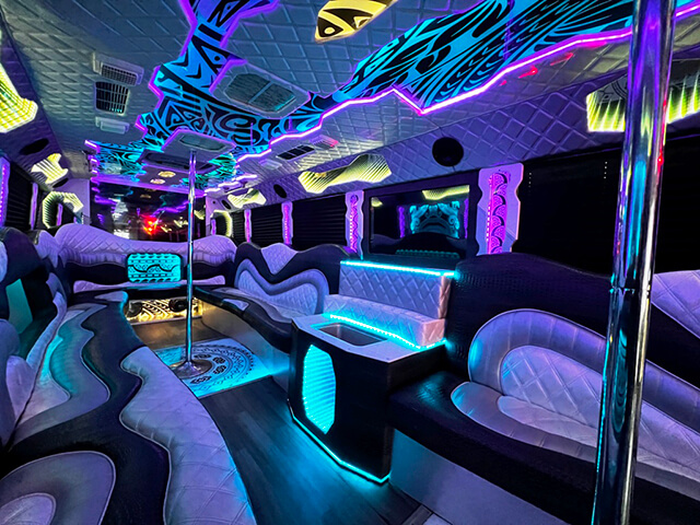 party bus naperville interior