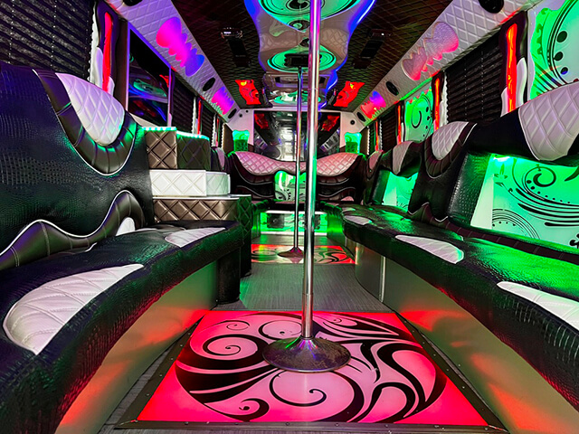 30 passenger limo bus led lights