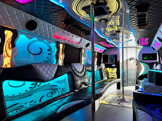 party bus interior in decatur, il